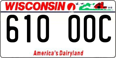 WI license plate 610OOC