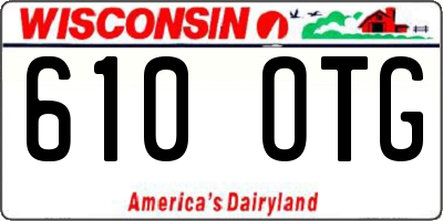 WI license plate 610OTG