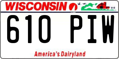 WI license plate 610PIW