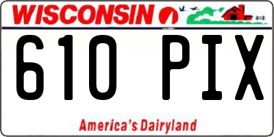 WI license plate 610PIX