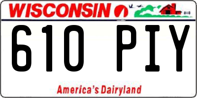 WI license plate 610PIY