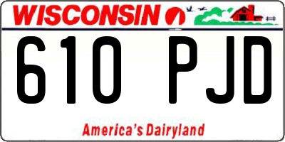 WI license plate 610PJD