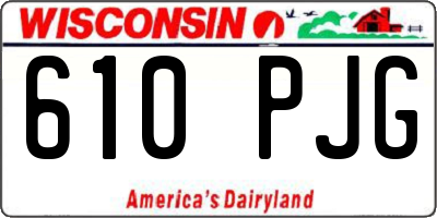 WI license plate 610PJG