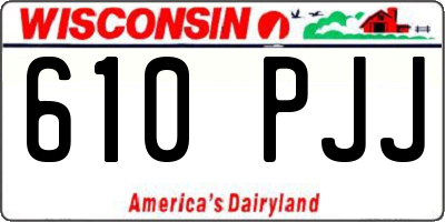 WI license plate 610PJJ
