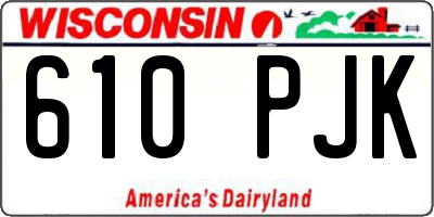 WI license plate 610PJK