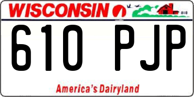 WI license plate 610PJP