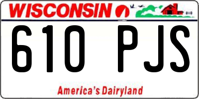 WI license plate 610PJS