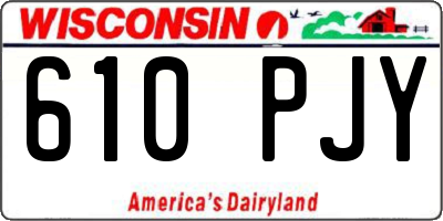 WI license plate 610PJY