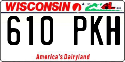 WI license plate 610PKH