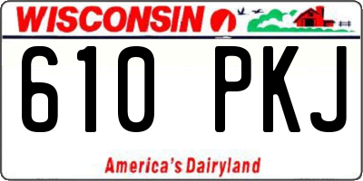 WI license plate 610PKJ