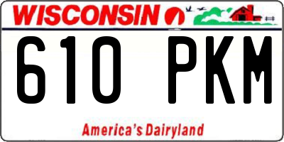 WI license plate 610PKM
