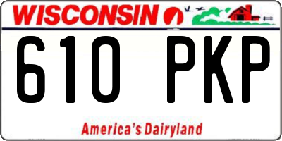 WI license plate 610PKP
