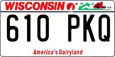 WI license plate 610PKQ