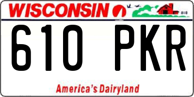 WI license plate 610PKR