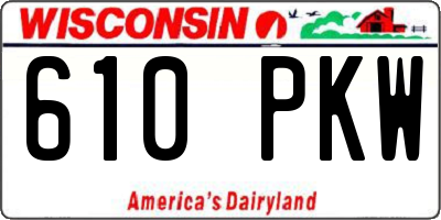 WI license plate 610PKW