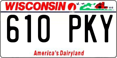 WI license plate 610PKY