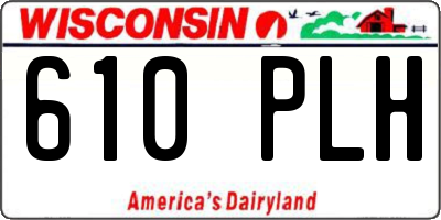 WI license plate 610PLH