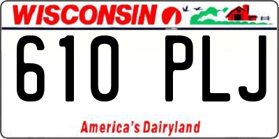 WI license plate 610PLJ