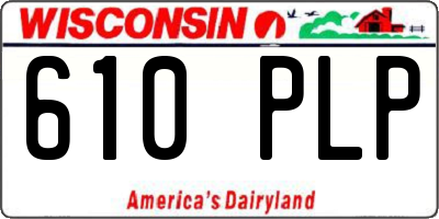 WI license plate 610PLP
