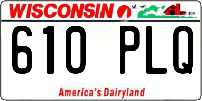 WI license plate 610PLQ