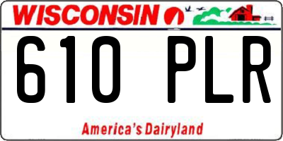 WI license plate 610PLR