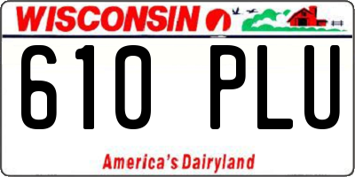 WI license plate 610PLU