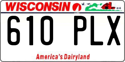 WI license plate 610PLX