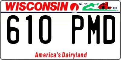 WI license plate 610PMD