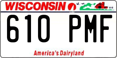 WI license plate 610PMF