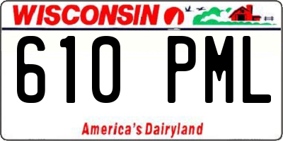 WI license plate 610PML
