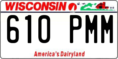 WI license plate 610PMM