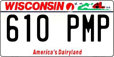 WI license plate 610PMP