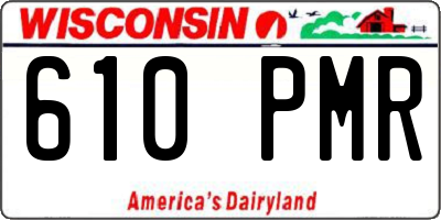 WI license plate 610PMR
