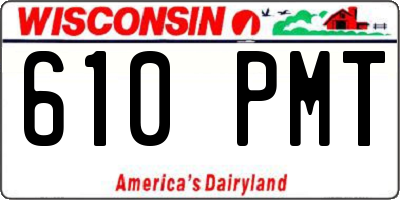 WI license plate 610PMT