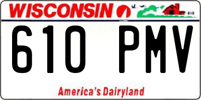 WI license plate 610PMV
