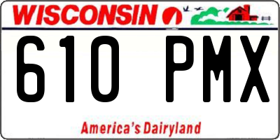 WI license plate 610PMX