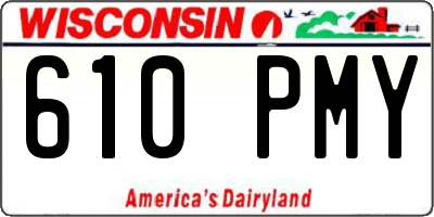 WI license plate 610PMY