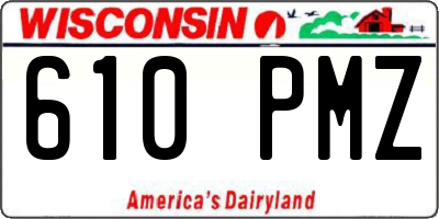WI license plate 610PMZ