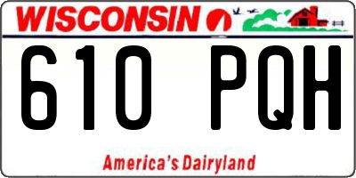 WI license plate 610PQH