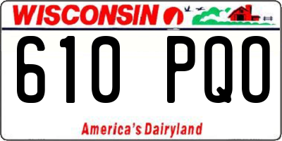 WI license plate 610PQO