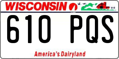WI license plate 610PQS