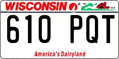 WI license plate 610PQT