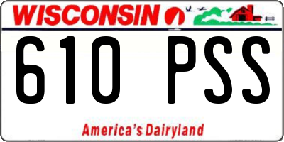 WI license plate 610PSS