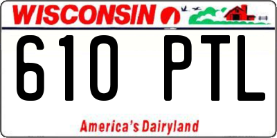 WI license plate 610PTL