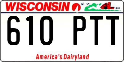 WI license plate 610PTT