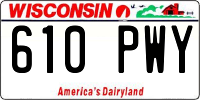 WI license plate 610PWY