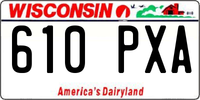 WI license plate 610PXA