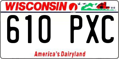 WI license plate 610PXC