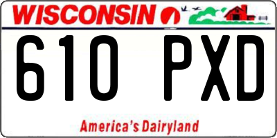 WI license plate 610PXD