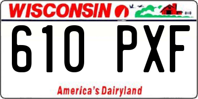 WI license plate 610PXF